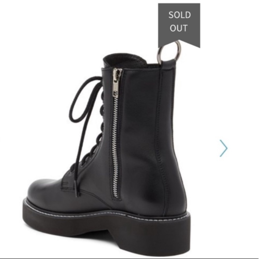 *RESERVED* Steve Madden Black Leather Zipper Boots - Picture 3 of 5